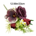 thumbnail image 3 of Meggemo Artificial Flower Bouquet Large Faux Rose Peony Phalaenopsis Tulip Silk Flowers For Wedding Centerpiece Home Vase Decor Red, 3 of 6