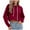 Wine, variant on ZZwxWA Women's Drawstring Cropped Hoodie Casual Hoodies for Women Workout Crop Tops Sweatshirt Long Sleeve Crop Top Sale
