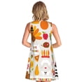thumbnail image 2 of Bixox Robe Sans Manches Imprimée pour l'Action de Grâce pour Femmes avec Poches, Robe Décontractée Longueur Genou pour l'Été-3TG, 2 of 7