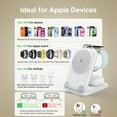 thumbnail image 6 of 3 in 1 Charging Station, 15W Foldable Magnetic Fast Wireless Charger Stand for Apple Multiple Devices, Travel Charger for iPhone 17 16 15 14 13 12 Series Watch AirPods 4/3/2/Pro, 6 of 8