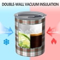 thumbnail image 2 of 12oz Coffee Tumblers Green and Red Christmas Plaid Pattern Stainless Steel Vacuum Insulated Travel Tumbler Coffee Cups Mug with Lid and Straw with Cleaning Brush for Cold & Hot Drinks, 2 of 5