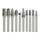 thumbnail image 1 of Juego de 10 fresas rotativas de carburo con vástago de 1/4", herramientas profesionales de carpintería de doble corte para ranurado, fresado y, 1 of 7