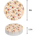 thumbnail image 1 of RYLABLUE Merry Christmas Santa Claus Set of 8 Round Coaster for Drinks, Absorbent Ceramic Stone Coasters Cup Mat with Cork Base for Home Kitchen Room Coffee Table Bar Decor, 1 of 5