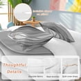 thumbnail image 2 of 3 Piece Black Grey Ombre Duvet Cover Set California King,Microfiber Comforter/Quilt Cover with Corner Ties and 2 Pillowcases,Modern Geometric Abstract Aesthetic Cream Soft Bedding with Zipper Closure, 2 of 8