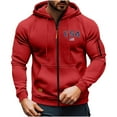 thumbnail image 6 of Generic Men's Hooded Sweatshirts Zip Up Fleece Jacket Casual Warm Hoodie Pullover Soft Cotton Fall Winter Tops, 6 of 6