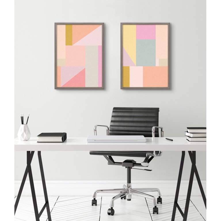 Geometric Color Block Poster by apricot+birch