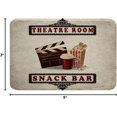 thumbnail image 3 of Theater Decor Rug Vintage Cinema Style Doormat, Movie Themed Bath Mat Clapboard, 3 of 8