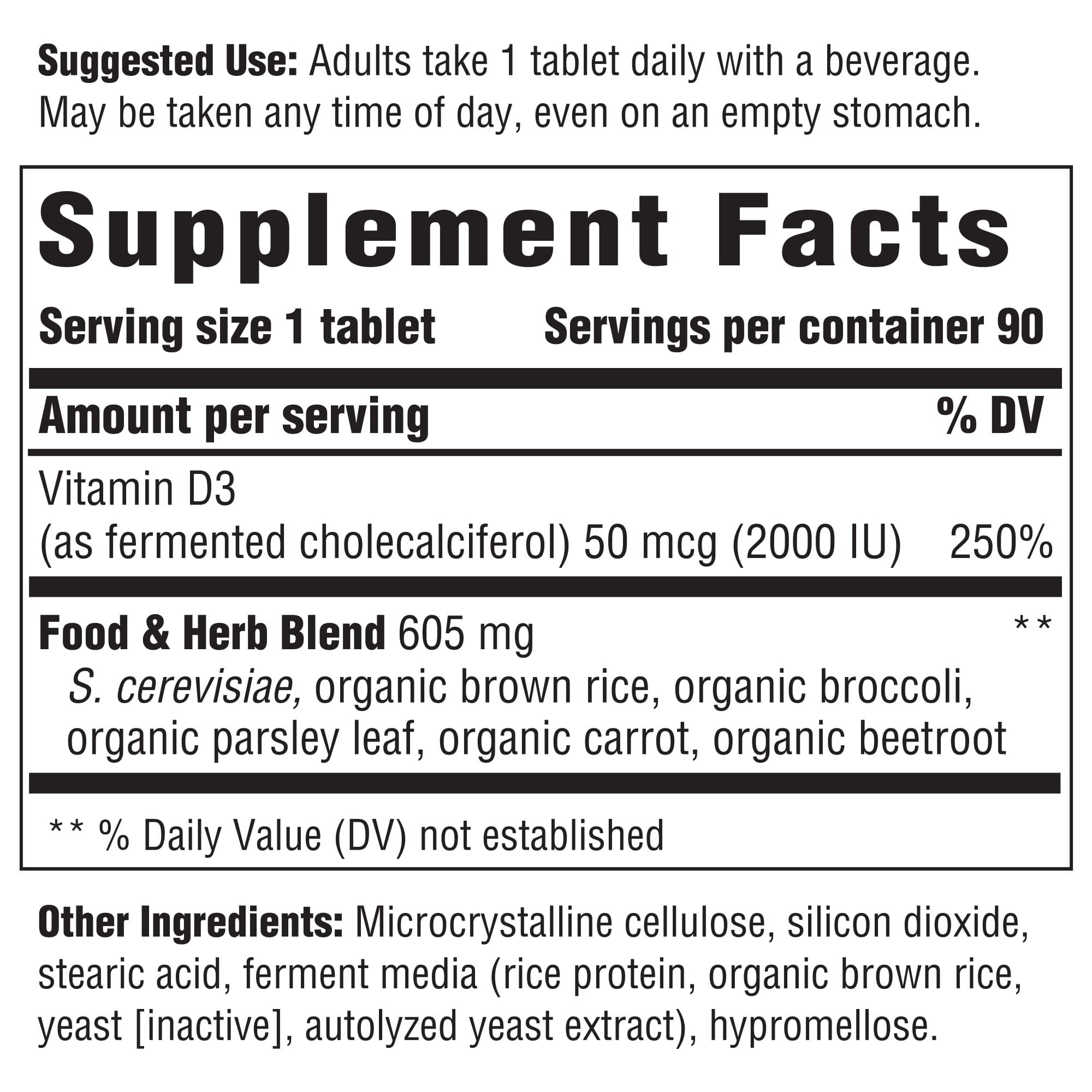 INNATE Response Formulas Vitamin D3 2000 IU (50 mcg) - Immune & Bone Health - 90 Servings