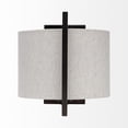 thumbnail image 2 of Mercana Smithe I 9x13 Black Toned Metal Cream Lampshade Wall Sconce, 2 of 7