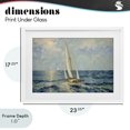 thumbnail image 4 of Stupell Industries Traditional Sailing Yacht on Blue Sea White Framed Print Under Glass, 23 x 17, by Angie Hawke, 4 of 8