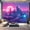 Color10, variant on Peel and Stick Wallpaper Canvas Magenta Blue Neon Skyline Artwork Modern Art Wall Mural Decor Self Adhesive and Removable 69in x 98in
