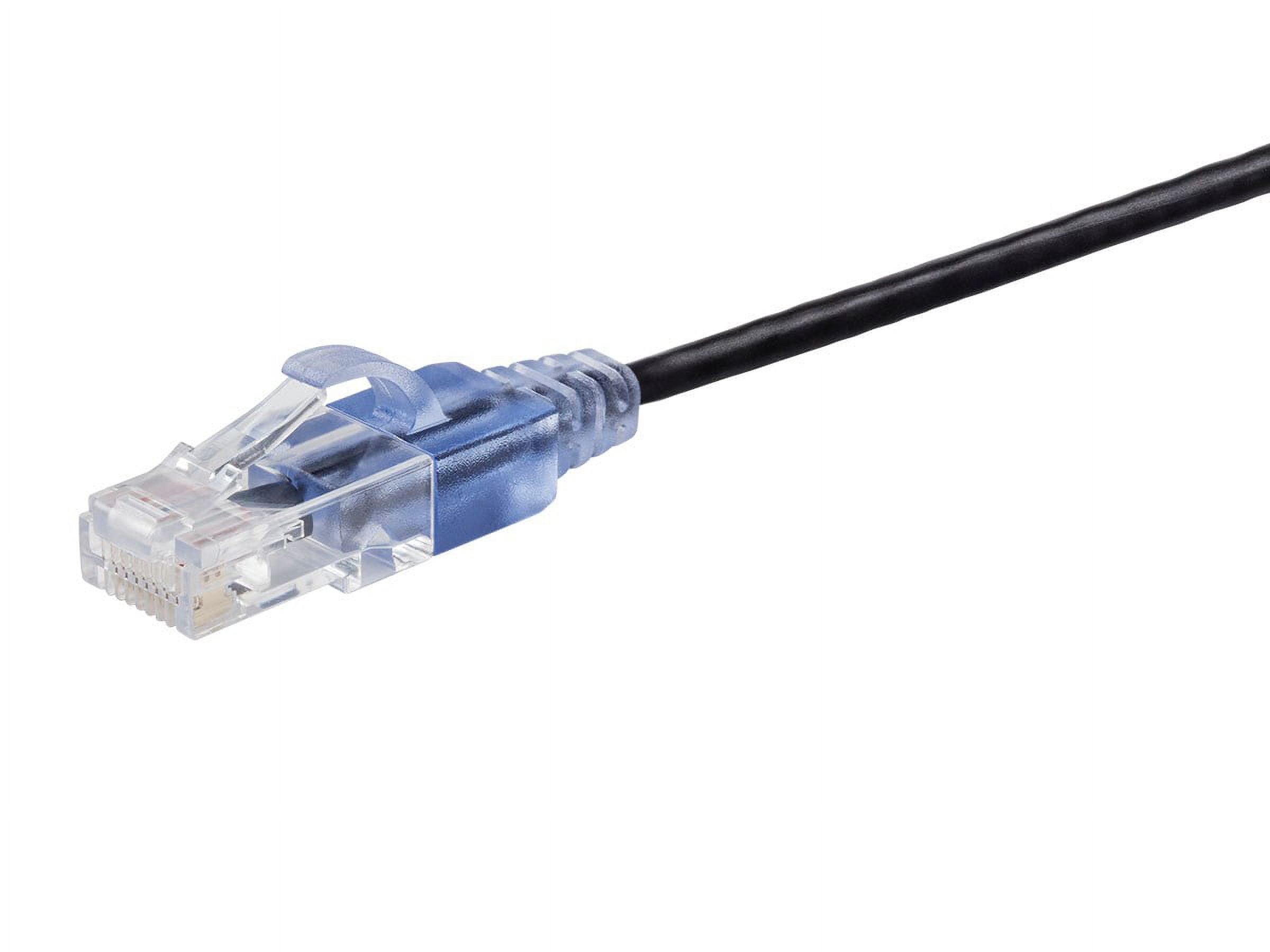 Monoprice 10-Pack SlimRun Cat6A Ethernet Network Patch Cable 5ft Black 15157