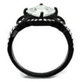 thumbnail image 2 of IP Black(Ion Plating) Stainless Steel Ring with AAA Grade CZ in Clear for Women Clear Stone Color Style TK2288 Size 9, 2 of 3