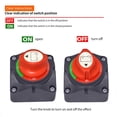 thumbnail image 3 of Aislador De Desconexión De Tornillo Interno De 12V Y 3 Interruptores Principales, Interruptor De Apagado A Prueba De Llamas, Aislador De Batería Protector Para Coche, Barco Kearding VI005734-00, 3 of 7