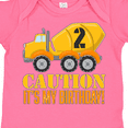 thumbnail image 4 of Inktastic 2nd birthday construction truck, cement mixer - 2 years old Boys or Girls Baby Bodysuit, 4 of 5