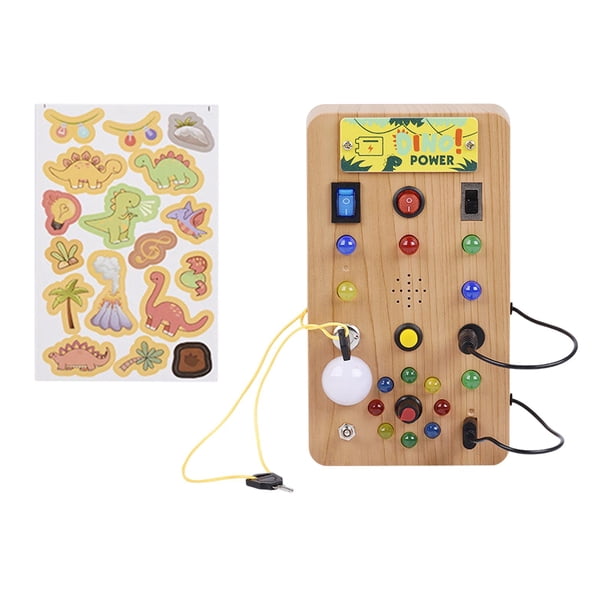 Tablero de actividades para niños pequeños, juguete de iluminación, luces, interruptores, actividades de aprendizaje Grande