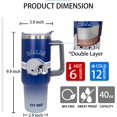 thumbnail image 3 of Dallas Tumbler Cup - Dallas Gifts for Men - 40 OZ Insulated Stainless Steel Coffee Travel Mug with Lid and Straw, 3 of 5