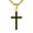 Gold, variant on U7 Stainless Steel Black Cross Necklace for Men Crucifix Cross Pendant Necklace for Christian Religious Baptism Gifts