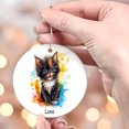 thumbnail image 4 of Personalized Manx Cat Christmas Ornament, Customized Ornament with Cat Name, Christmas Ornament, Gift for Mother's day, Father's day, Christmas, Birthday, Gift for Cat Lover, 4 of 5