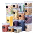 thumbnail image 1 of Airtight Food Storage Containers Set with Lids, 15pcs BPA Free Plastic Dry Food Canisters for Kitchen Pantry Organization and Storage, Dishwasher safe,Include 24 Labels,, 1 of 7