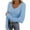 Light Blue, variant on Posijego Womens Ribbed Long Sleeve Shirts V Neck Spring Going out Tops Tight Basic Tee Shirts with Thumbholes