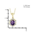 thumbnail image 3 of JewelersClub 1 1/3 Carat T.G.W. Amethyst And White Diamond Accent 14K Gold Over Silver Pendant, 18", 3 of 4