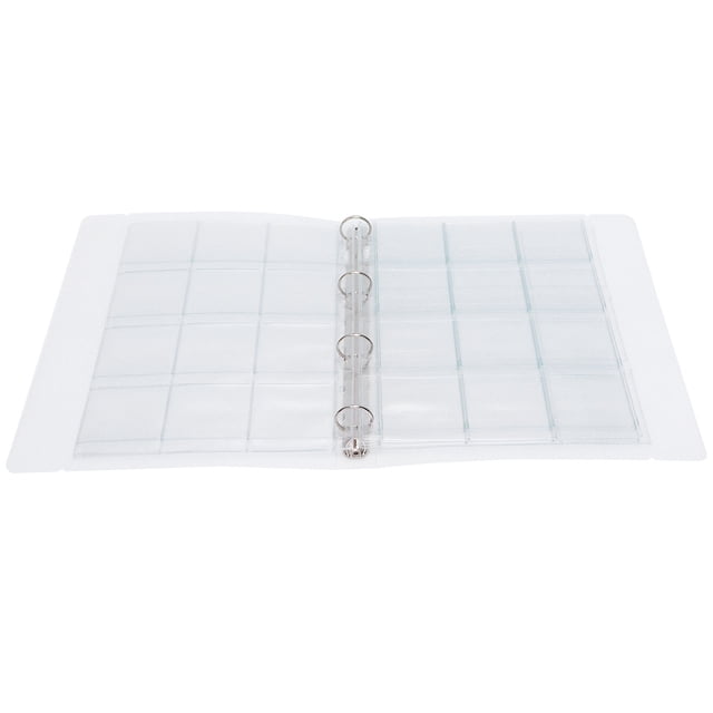 Transparent Binder, Storage Folder Badge Storage Book Collection Coin Sorting Transparent Collection Book 6 Pages For Coins For Photos For Badges Shell + 6 Hole Inner Page,Shell