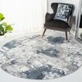 thumbnail image 2 of SAFAVIEH Century Bentley Distressed Area Rug, Grey/Blue, 8' x 8' Round, 2 of 7