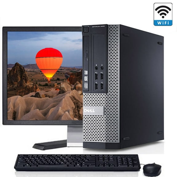 Restored Dell Small SFF Desktop Computer PC Core i5 3.10Ghz 16GB 1TB Windows 10 Pro 22" LCD Wi-Fi (Refurbished)