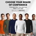 thumbnail image 4 of Brooklyn Vertical Mens Long Sleeve Cotton T Shirt Crew Neck 5 colors S-5XL, 4 of 7