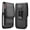 Black, variant on Tekcoo Universal Cell Phone Holster Case, Vertical Nylon Belt Clip Pouch Carrying Case w/ Snap on Cover for CellPhone up to 6.7" - Black