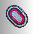 thumbnail image 1 of Forest Animals Handmade Oval Woodland Jelly Roll Rug, 1 of 4