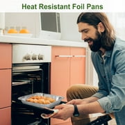 Treamon Square Aluminum Pans, Disposable Tin Foil Pans, 8*8 30 Count