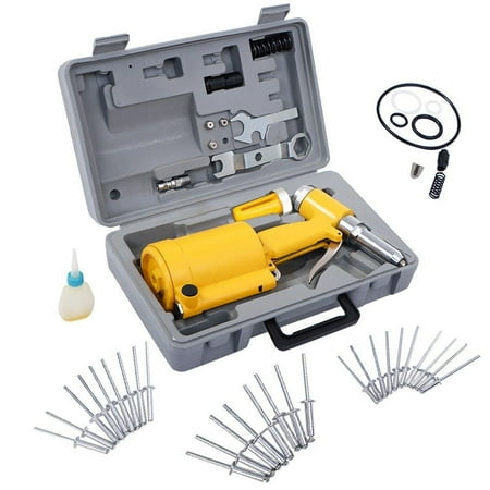 Air Hydraulic Rivet Gun - Ktaxon Portable Pneumatic Air Hydraulic Pop Rivet Gun Riveter Riveting Tool w/ Case - 3/16