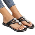 thumbnail image 2 of Sandales pour Femmes 2025 Pantoufles Cool Femme Sandales de Plage Souples pour Femmes Semelle Antidérapante Porter Sandales Compensées pour Femmes Résistantes Tongs de Plage Plates Sandales pour Femmes Sandales pour Dame Femmes, 2 of 5