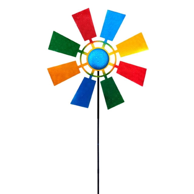 Rotador De Viento Al Aire Libre Para Jardín, Patio, Balcón, Decoración De Color, Molino De Viento De Hierro, Adorno De Césped sonducket HA036200-00