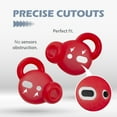 thumbnail image 5 of Insten 3 Pairs Ear Hooks Tips Compatible with AirPods 1 & 2 Earbuds, Anti-Lost EarHooks EarTips Accessories, Comfortable Soft Silicone Covers, with Storage Box (Not Fit in Charging Case) Red, 5 of 10
