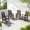 Brown, variant on Oversized HDPE Outdoor Rocking Chair, High Back Porch Rocker 380lb, Dark Gray