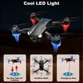 thumbnail image 5 of Drone with 1080P Camera Screen Remote Control, RGB LED Light FPV Drone Quadcopter for Adults Beginners, Headless Mode Altitude Hold Optical Flow, 2 Batteries, 5 of 10