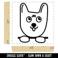 thumbnail image 2 of Cute Puppy Dog Doodle Face and Paws Self-Inking Rubber Stamp Ink Stamper - Yellow Ink - Small 1 Inch, 2 of 7