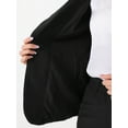 thumbnail image 5 of DARING DIVA Women's Lapel Collar Buttoned Summer Office Jacket L Black, 5 of 6