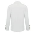 thumbnail image 5 of TFEOQRY Women's Fashion Cardigan Jacket Solid Color Casual Button Long Sleeved Coat Tops White, 5 of 5