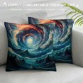 thumbnail image 3 of Autua Vortex Mountain Swirl Graphic Decorative Throw Pillow Cover for Couch and Bedroom 1PC 20x20in, 3 of 5