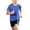 Blue, variant on Miqool Boys 2-Piece Summer Athletic Sets Quick Dry Short Sleeve Elastic Waist Shorts Lightweight Sports Sets 1-15 Years