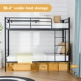 thumbnail image 4 of Zimtown Twin over Twin Steel Bunk Beds Frame Ladder Bedroom Dorm Room,Blue, 4 of 8