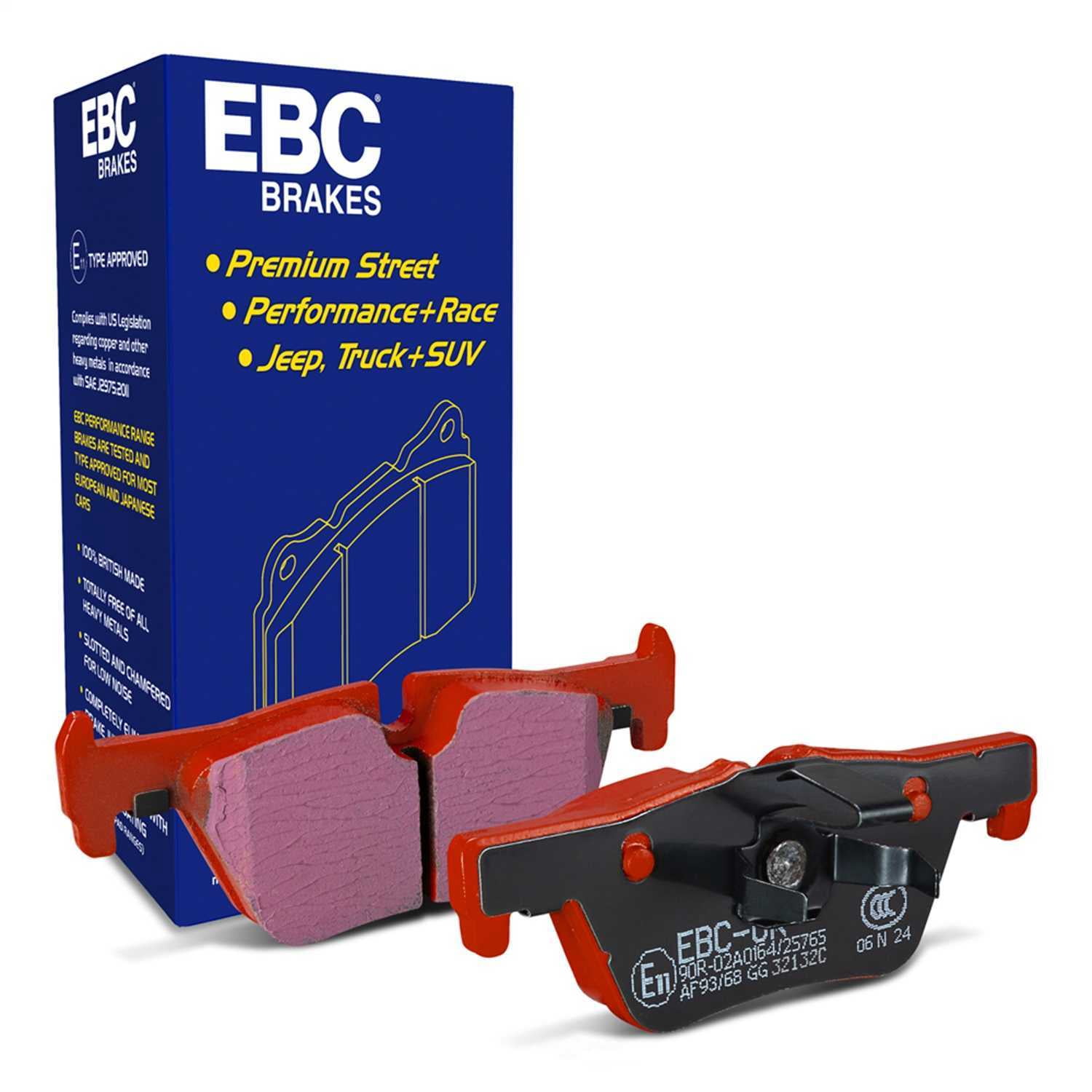 EBC Brakes Redstuff Premium Fast Street Pad For All Engine Sizes Fits select: 2012-2018 BMW 328, 2019 BMW 330I