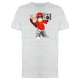 thumbnail image 1 of Happy Monkey With Boombox T-Shirt Men -Image by Shutterstock, Male Small, 1 of 2