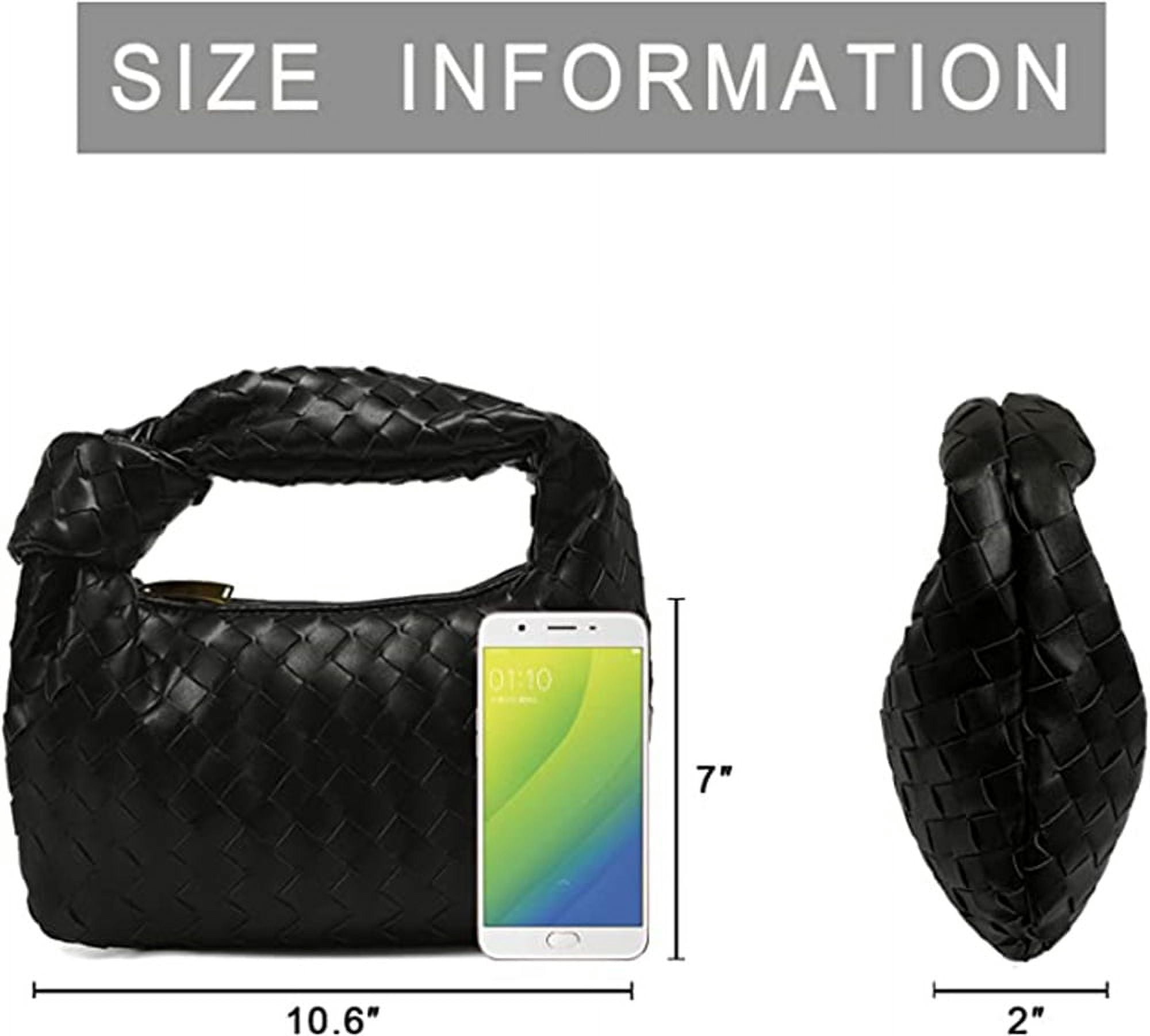 Women Soft PU Leather Woven Handbag