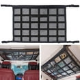 thumbnail image 1 of Filet de Cargaison pour Plafond de Voiture, Maille à Forte Capacité de Charge, Organisateur de Rangement pour Toit de Voiture, Grande Capacité, Gain de Place, Sac de Rangement pour Filet de Plafond de Voiture, Accessoires d'Intérieur de Voiture pour VUS, Camionnette, Fourgonnette, 1 of 11