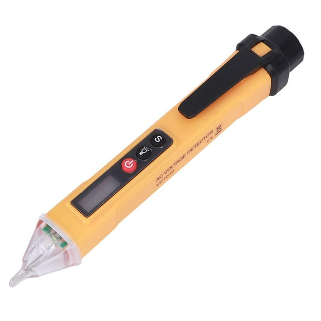 Detector de voltaje digital Probador de voltaje sin contacto Tipo de rotulador Probador de circuito Herramienta de prueba Linterna Batería baja